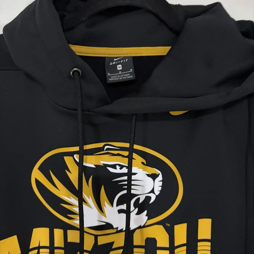 Nike University Of Missouri Mizzou Tigers On Field Hoodie Black Size Medium